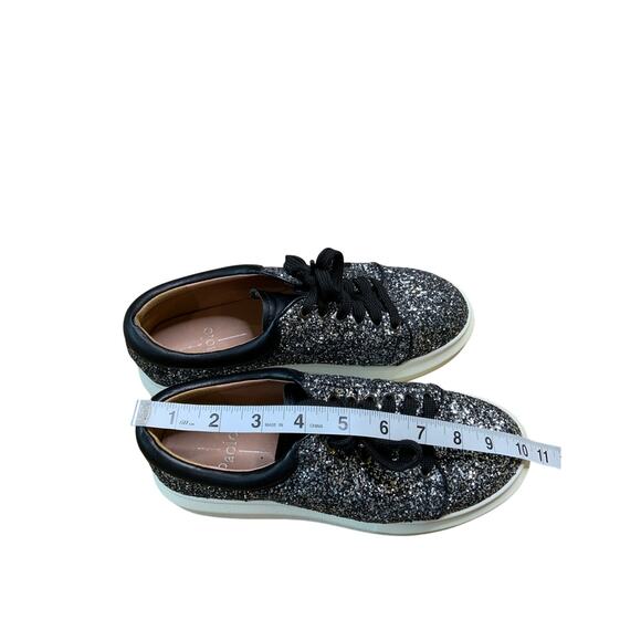 Linea Paolo Kelsey Platform Tennis Shoes Gold Glitter Metallic Womens Size 7.5 - Picture 4 of 9